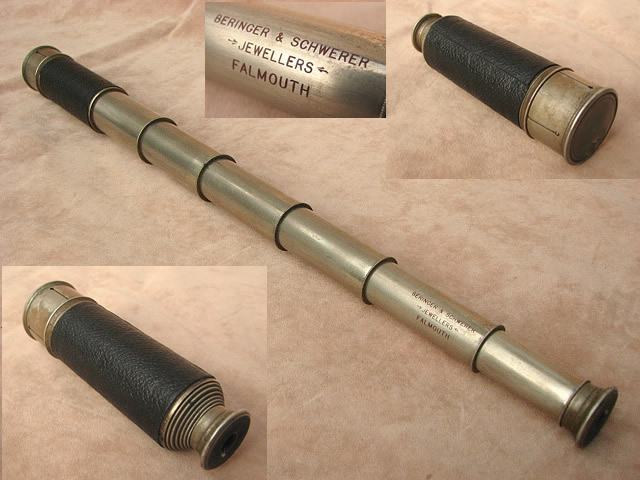 Late 19th century 6 draw pocket telescope with end cap